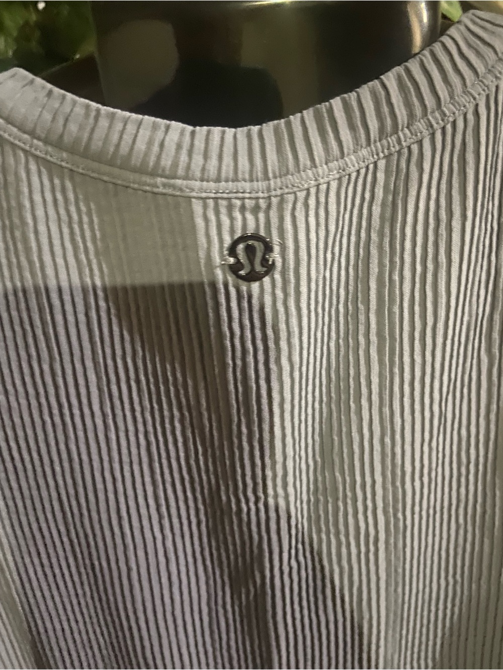 lululemon athletica Light Gray Ribbed Long Sleeve Top